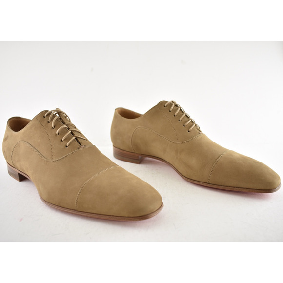 Christian Louboutin Greggo Flat Calf Nubuck Beige Oxford Dress Loafer 43.5 10.5 main image 6